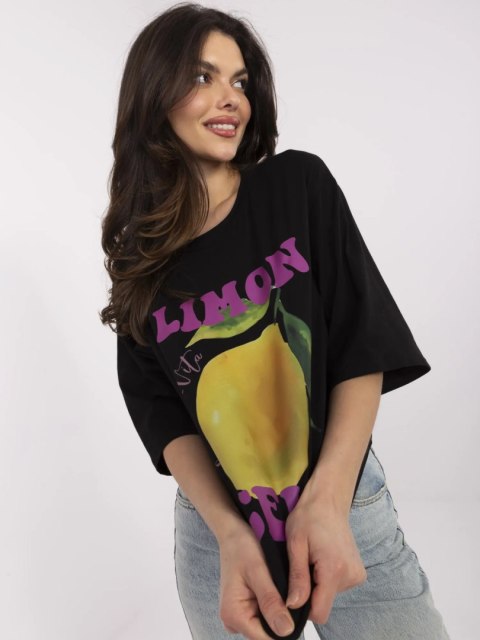 T-shirt MI-TS-M736-1.36 czarny