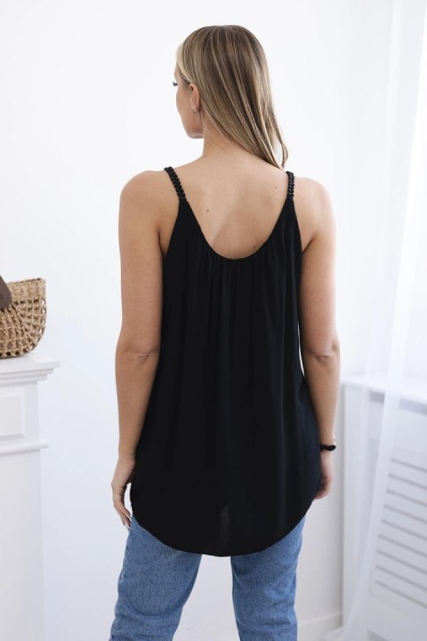 Bluzka letnia na ramiączkach czarna, oversize, letnia Bluzka letnia na ramiączkach czarna, oversize, letnia