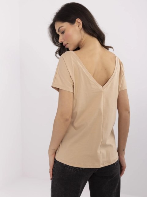 T-shirt RV-TS-4662.93 camelowy M T-shirt RV-TS-4662.93 camelowy M