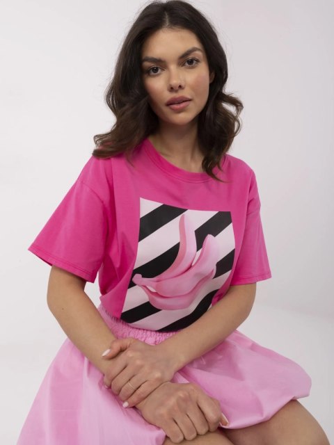 T-shirt MI-TS-M3221.40P ciemny różowy