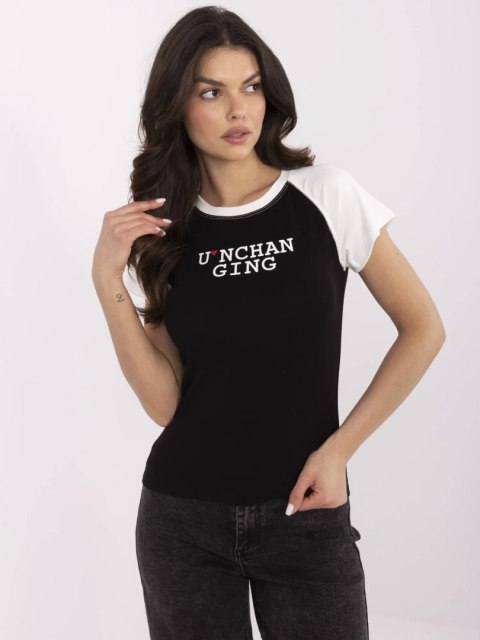 T-shirt NM-TS-V7939.50 czarno-biały T-shirt NM-TS-V7939.50 czarno-biały