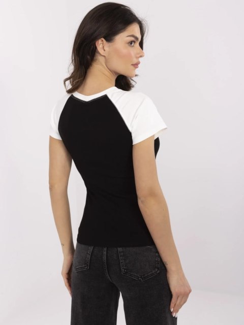 T-shirt NM-TS-V7939.50 czarno-biały T-shirt NM-TS-V7939.50 czarno-biały
