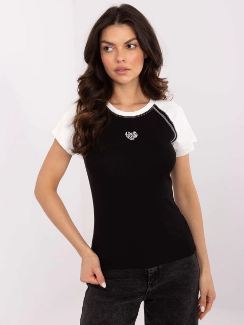 T-shirt NM-TS-V7940.17 czarno-biały T-shirt NM-TS-V7940.17 czarno-biały