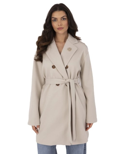 Płaszcz TW-PL-BI-28987.85 jasny beżowy S Płaszcz TW-PL-BI-28987.85 jasny beżowy S