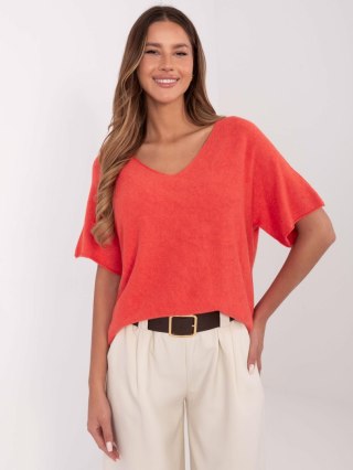Sweter MO-SW-0702.36 pomarańczowy