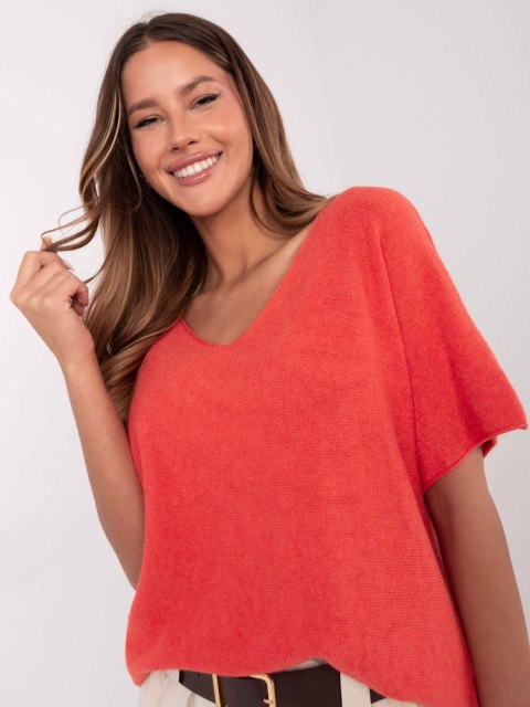 Sweter MO-SW-0702.36 pomarańczowy