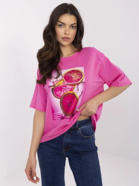 T-shirt MI-TS-M745-2.49 ciemny różowy