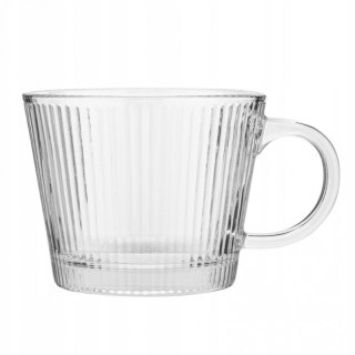 Szklanka ryflowana 400 ml – elegancka filiżanka do kawy i napojów SZK156