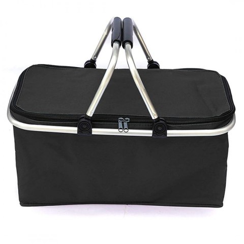 Składany kosz termiczny na zakupy, piknik czarny 47x27x23cm KP01CZ Składany kosz termiczny na zakupy, piknik czarny 47x27x23cm KP01CZ