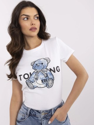 T-shirt NM-TS-JX-09328.65P biało-niebieski