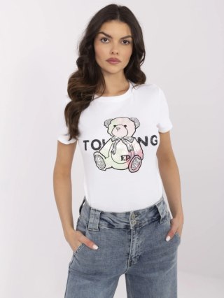 T-shirt NM-TS-JX-09328.65P biało-różowy