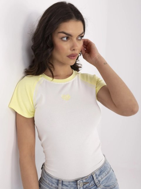 T-shirt NM-TS-V7940.17 biało-żółty T-shirt NM-TS-V7940.17 biało-żółty