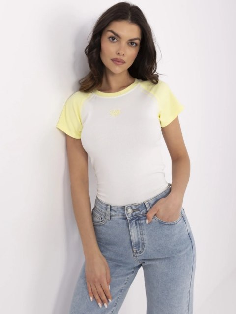 T-shirt NM-TS-V7940.17 biało-żółty T-shirt NM-TS-V7940.17 biało-żółty
