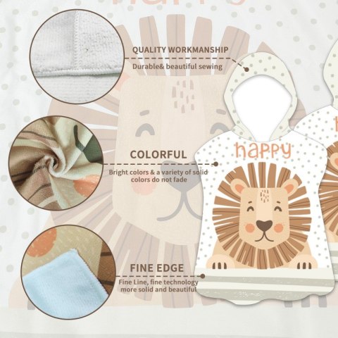 RĘCZNIK PLAŻOWY Peleryna dziecięca HAPPY BEAR 60 x 60cm PEL02WZ1 RĘCZNIK PLAŻOWY Peleryna dziecięca HAPPY BEAR 60 x 60cm PEL02WZ1