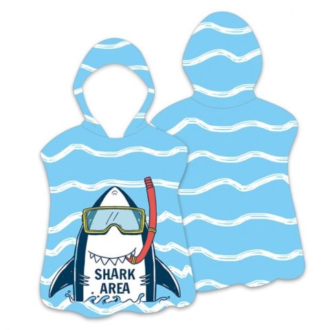 RĘCZNIK PLAŻOWY Peleryna dziecięca SHARK AREA 60 x 60cm PEL02WZ3 RĘCZNIK PLAŻOWY Peleryna dziecięca SHARK AREA 60 x 60cm PEL02WZ3