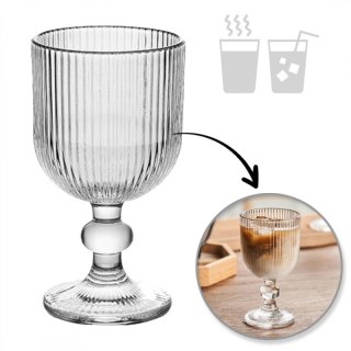 Szklanka ryflowana na nóżce 225 ml – puchar do kawy, deserów i drinków SZK160