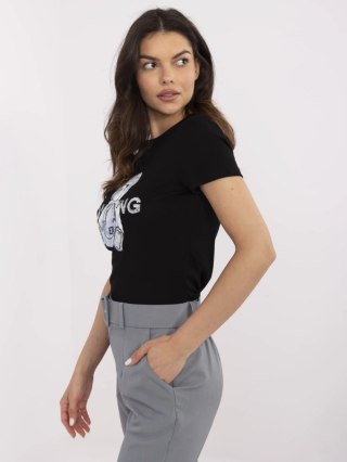 T-shirt NM-TS-JX-09328.65P czarno-niebieski