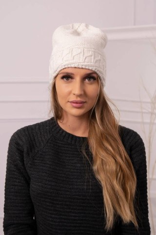 Czapka damska Aniela K338 ecru