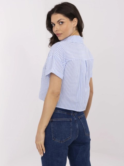 Koszula NM-KS-KA-01148.50P biało-niebieski M/L Koszula NM-KS-KA-01148.50P biało-niebieski M/L