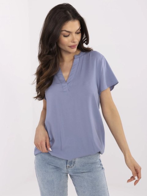 Bluzka D73761M11173A szaro-niebieski XXL Bluzka D73761M11173A szaro-niebieski XXL