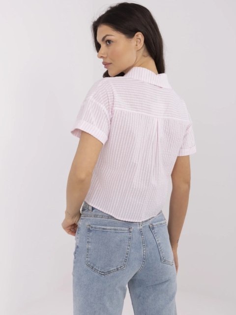 Koszula NM-KS-KA-01148.50P biało-różowy S/M Koszula NM-KS-KA-01148.50P biało-różowy S/M