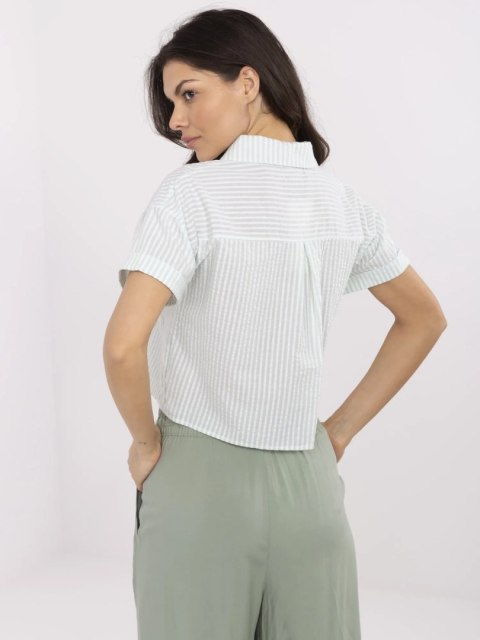 Koszula NM-KS-KA-01148.50P biało-zielony S/M Koszula NM-KS-KA-01148.50P biało-zielony S/M