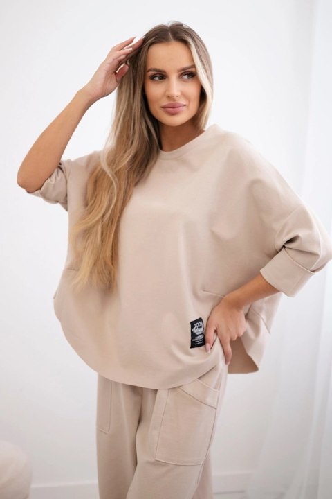 Komplet Punto Milano Winter bluza + spodnie beżowy Komplet Punto Milano Winter bluza + spodnie beżowy