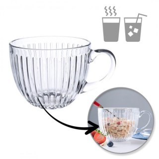 Szklanka ryflowana 460 ml – elegancka filiżanka do kawy i herbaty SZK152