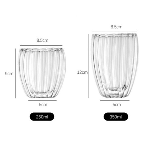 Szklanka termiczna Ryflowana 250 ml 1szt SZK43WZ1 Szklanka termiczna Ryflowana 250 ml 1szt SZK43WZ1