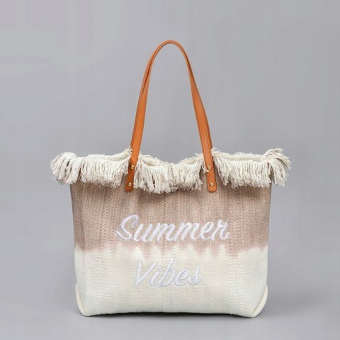 Torba plażowa boho z frędzlami – brązowa ombre Summer Vibes- TP14BR Torba plażowa boho z frędzlami – brązowa ombre Summer Vibes- TP14BR