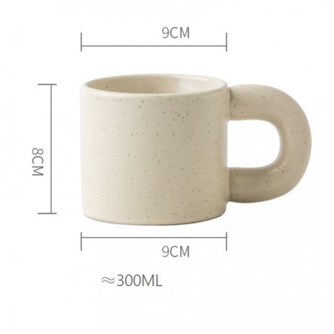 Ceramiczny, nakrapiany kubek z uchem 300 ml CUP21 Ceramiczny, nakrapiany kubek z uchem 300 ml CUP21