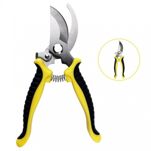 Nożyce ogrodowe do przycinania roślin, sekator ogrodowy żółty KU02