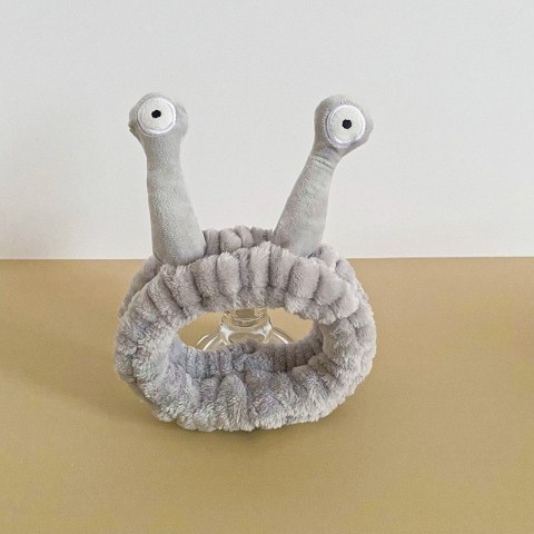 Opaska kosmetyczna do włosów ślimak, szara pluszowa 20x5cm OPK22SZ Opaska kosmetyczna do włosów ślimak, szara pluszowa 20x5cm OPK22SZ