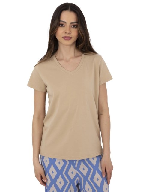 T-shirt CLM-TS-1639.12 beżowy M T-shirt CLM-TS-1639.12 beżowy M