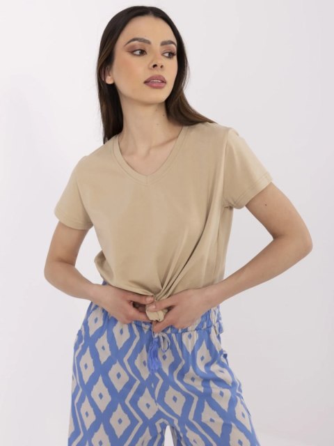 T-shirt CLM-TS-1639.12 beżowy M T-shirt CLM-TS-1639.12 beżowy M