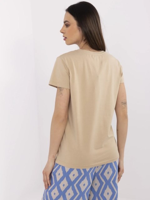 T-shirt CLM-TS-1639.12 beżowy M T-shirt CLM-TS-1639.12 beżowy M