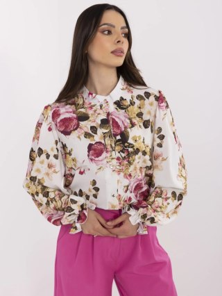 Koszula LK-KS-509830-1.86 biało-różowy L/XL