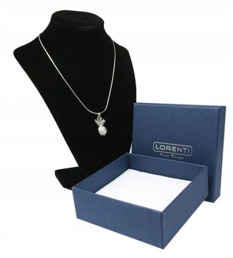 Naszyjnik damski w srebrnym kolorze z zawieszką w kształcie ananasa - Lorenti