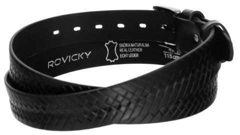 Skórzany pasek męski do garnituru klamra pleciony - Rovicky Skórzany pasek męski do garnituru klamra pleciony - Rovicky