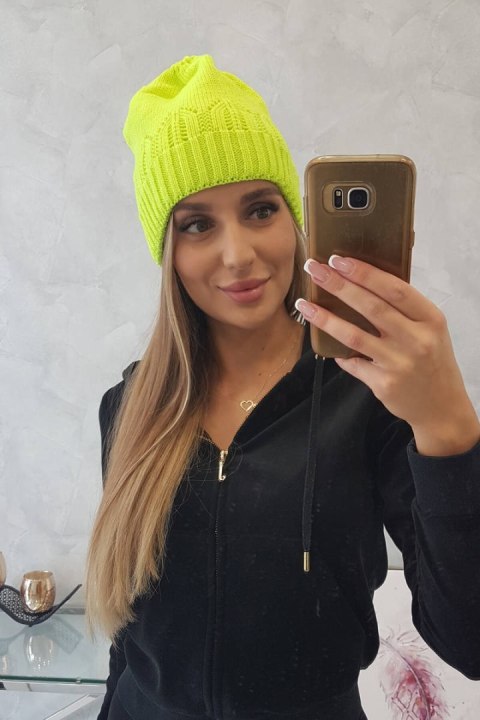 Czapka damska Irmina K333 zielony neon