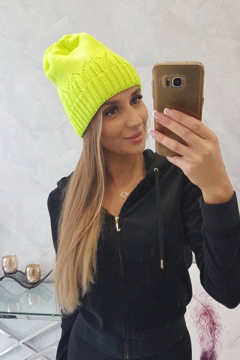 Czapka damska Irmina K333 zielony neon