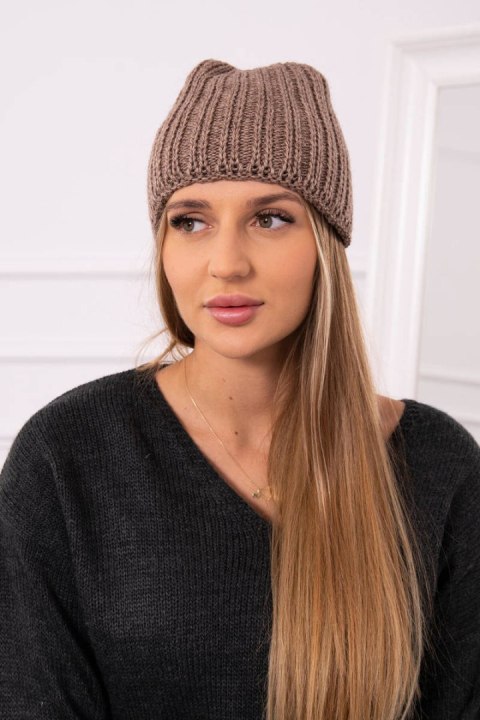 Czapka damska Rebeka K345 mocca