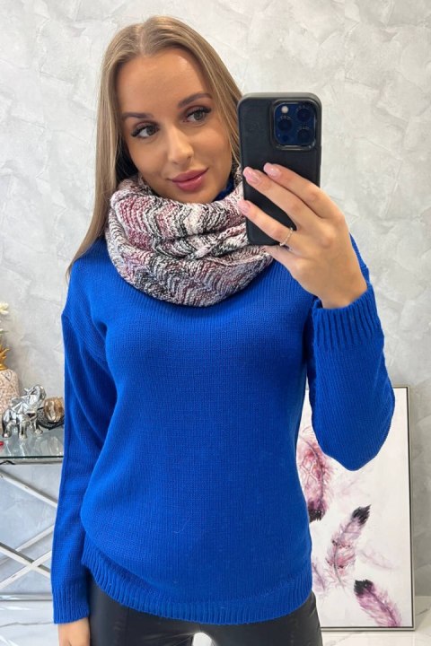KN13 Komin damski bordowy+ecru KN13 Komin damski bordowy+ecru