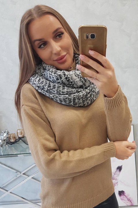 KN15 Komin damski szary+czarny KN15 Komin damski szary+czarny
