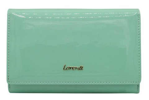 Lakierowany portfel damski na karty z zabezpieczeniem RFID Protect - Lorenti Lakierowany portfel damski na karty z zabezpieczeniem RFID Protect - Lorenti