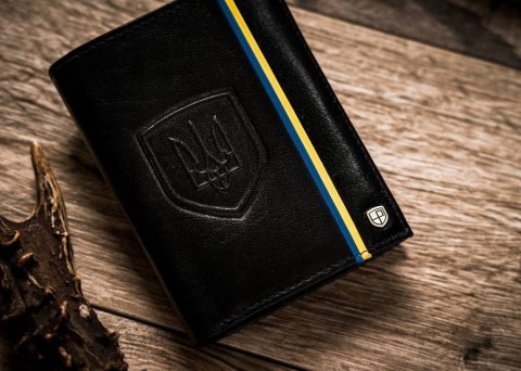 Skórzany portfel męski w orientacji pionowej z systemem RFID - Peterson