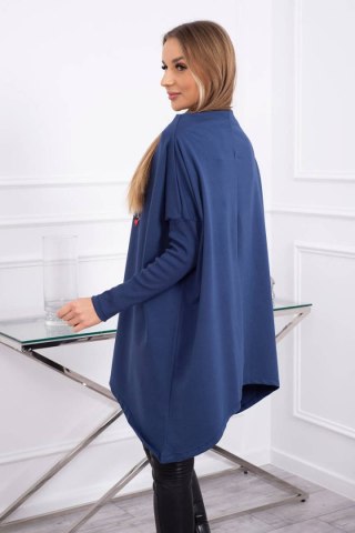 Bluza oversize z asymetrycznymi bokami jeansowa UNI