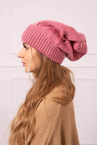 Czapka damska Ingrid K371 ciemno różowa