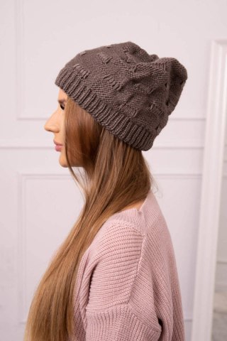 Czapka damska Nastia K373 mocca