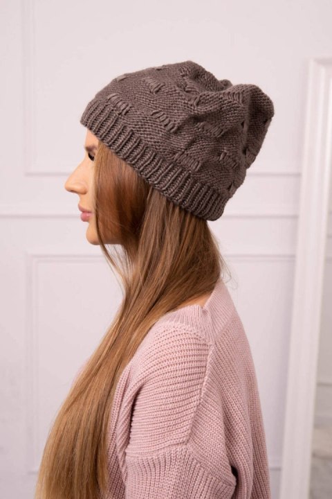 Czapka damska Nastia K373 mocca